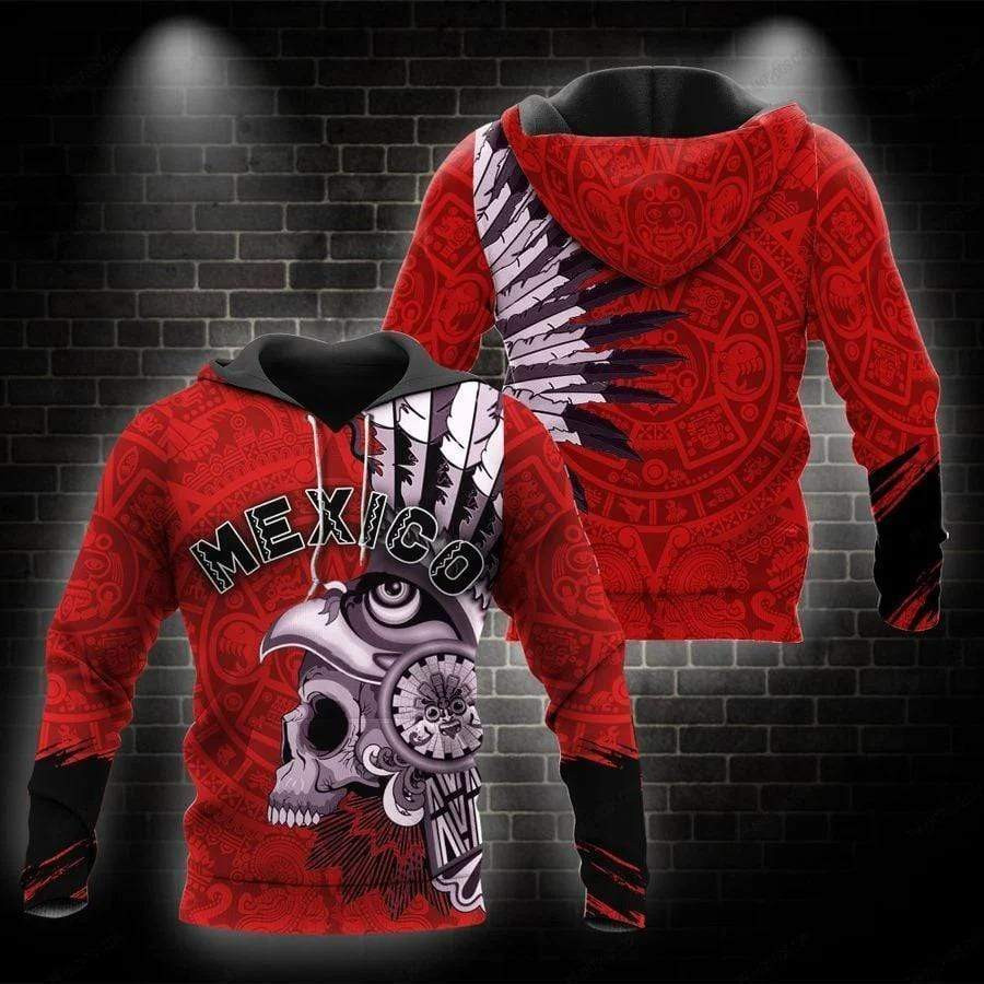 Mexican Aztec Warrior 3D All Over Printed Sweatshirt, Hoodie, Zip Hoodie | Fan Apparel For Men, Women