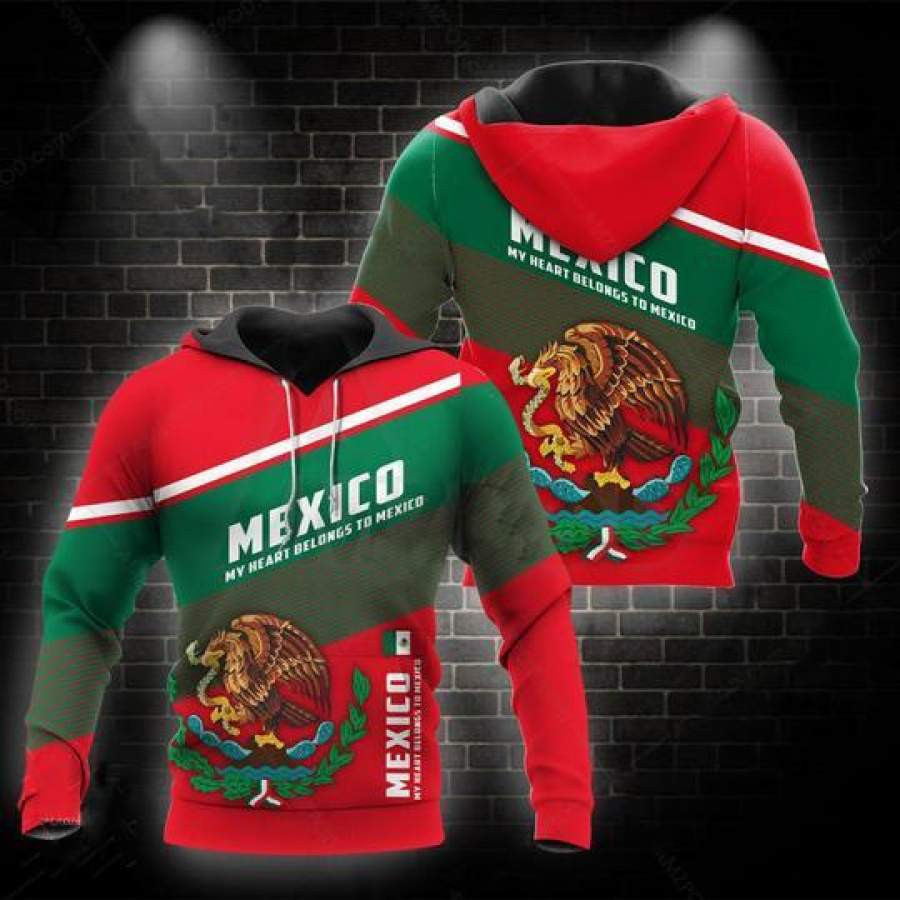 Mexico National 3D All Over Printed Sweatshirt, Hoodie, Zip Hoodie | Fan Apparel For Men, Women