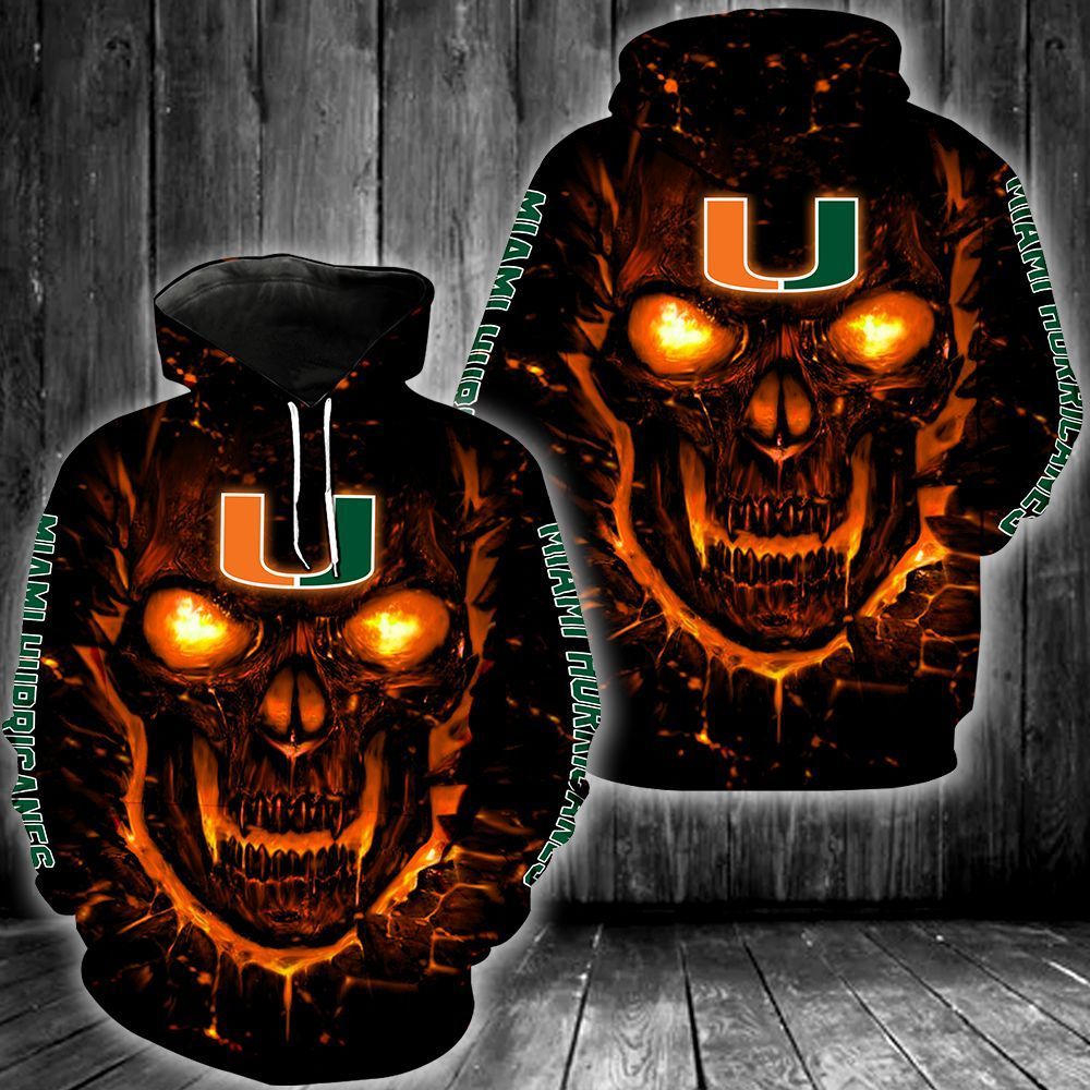Miami Hurricanes Football 3D All Over Printed Sweatshirt, Hoodie, Zip Hoodie | Fan Apparel For Men, Women