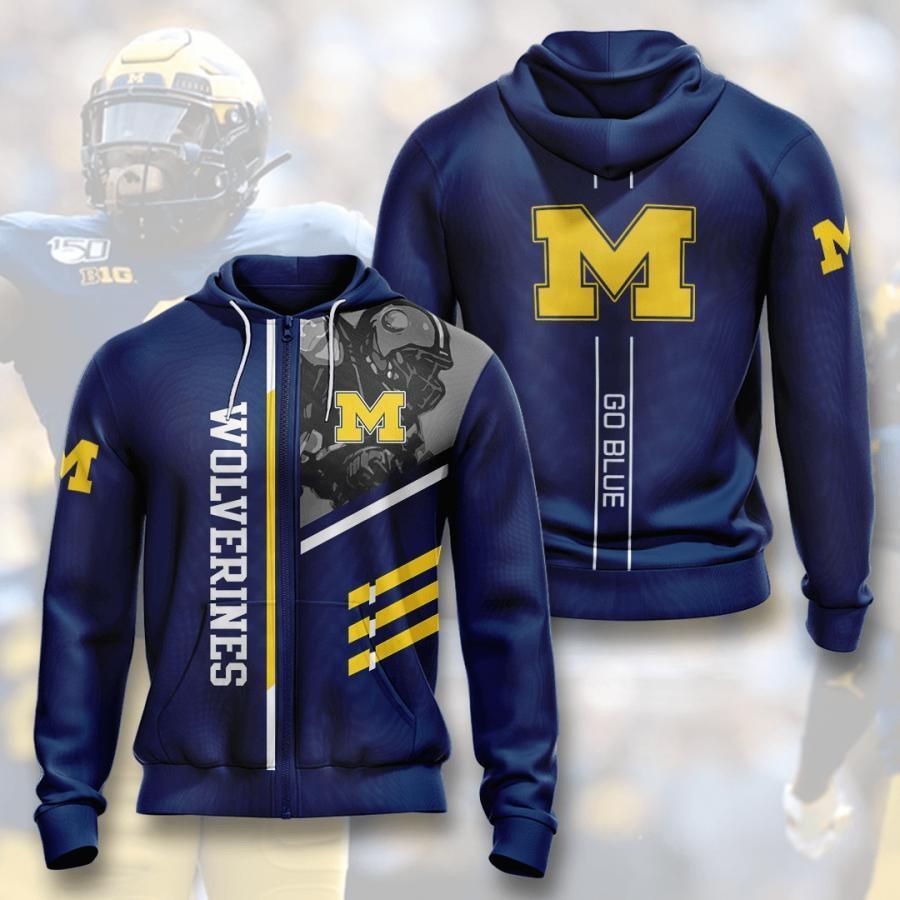 Michigan Wolverines 3D All Over Printed Sweatshirt, Hoodie, Zip Hoodie | Ncaa Fan Gear For Men, Women