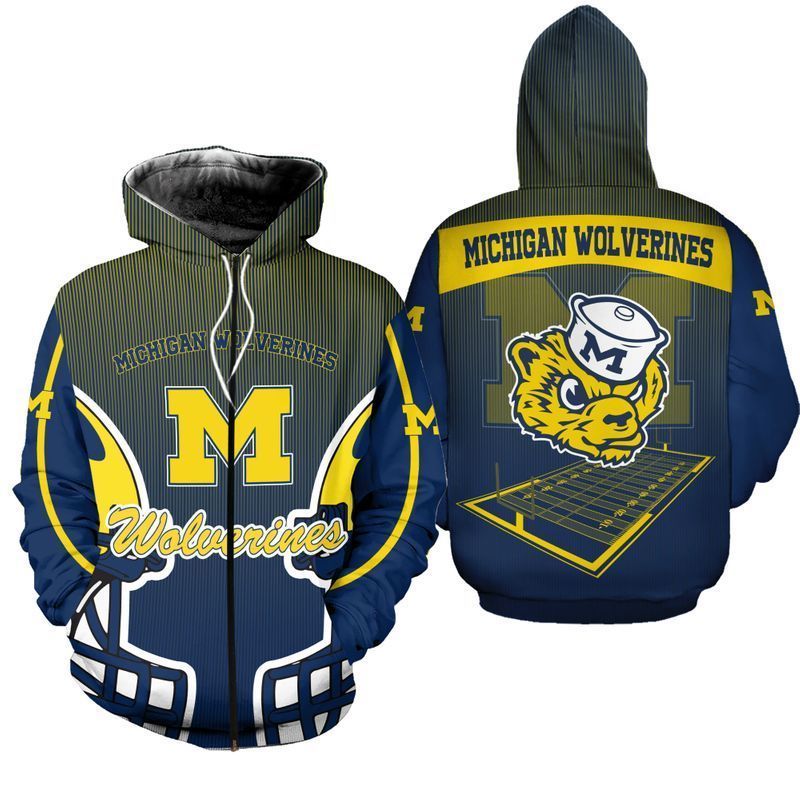 Michigan Wolverines 3D All Over Printed Sweatshirt, Hoodie, Zip Hoodie | Ncaa Fan Gear For Men, Women