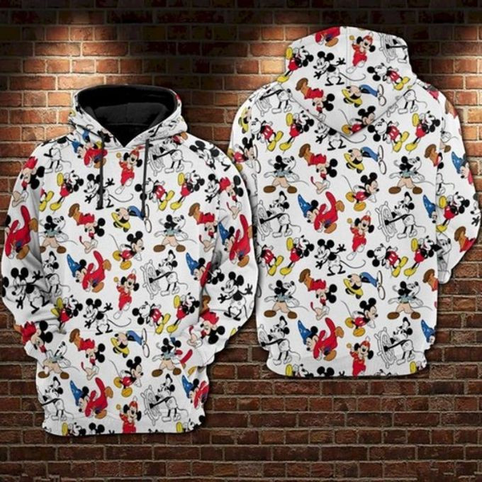 Mickey And Minnie Mouse 3D All Over Printed Sweatshirt, Hoodie, Zip Hoodie | Special Edition Fan Apparel For Men, Women
