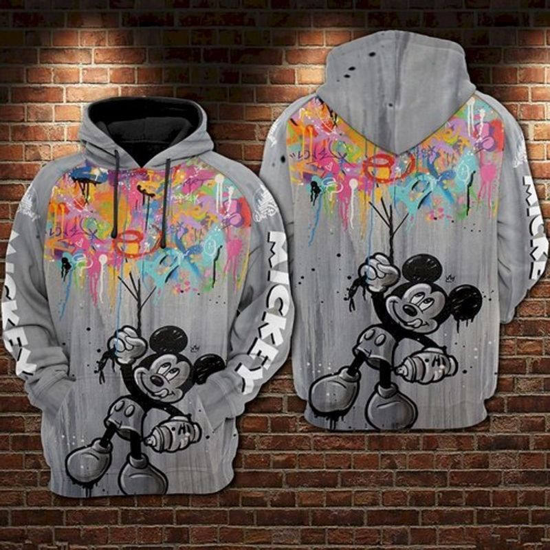 Mickey Disney Painting Splash 3D All Over Printed Sweatshirt, Hoodie, Zip Hoodie | Special Edition Fan Apparel For Men, Women