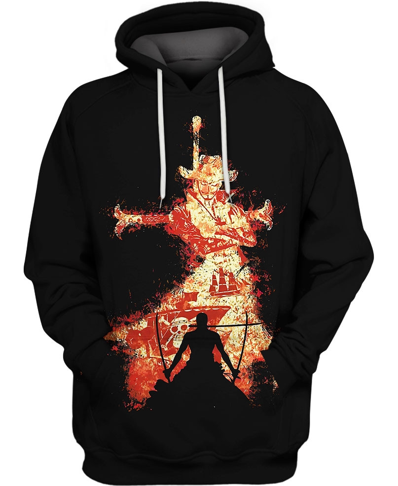 Mihawk X Zoro 3D All Over Printed Sweatshirt, Hoodie, Zip Hoodie | Fan Apparel For Men, Women