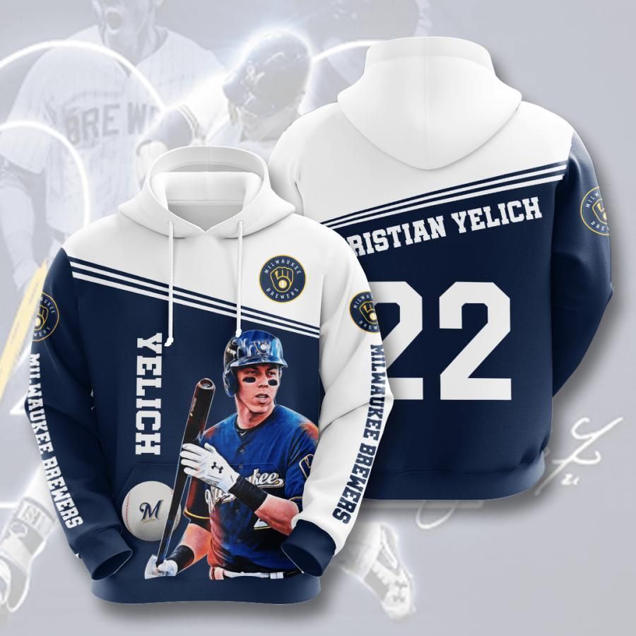 Milwaukee Brewers Christian Yelich 22 3D All Over Printed Sweatshirt, Hoodie, Zip Hoodie | Mlb Fan Gear For Men, Women