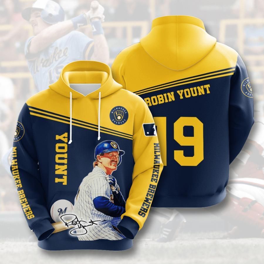 Milwaukee Brewers Robin Yount 19 3D All Over Printed Sweatshirt, Hoodie, Zip Hoodie | Mlb Fan Gear For Men, Women
