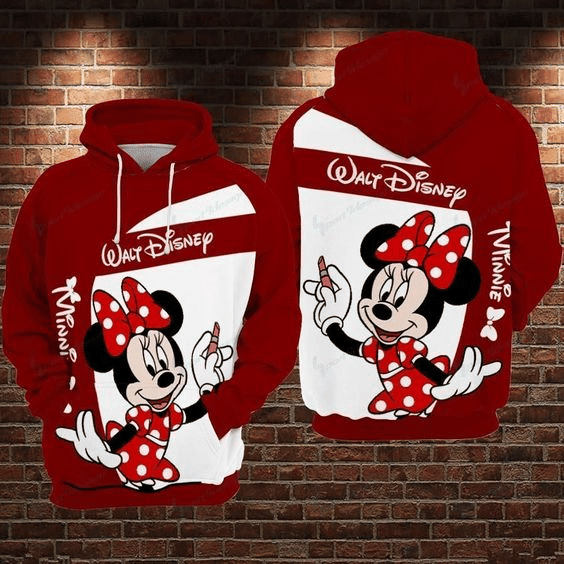 Minnie Mouse Comics Disney 3D All Over Printed Sweatshirt, Hoodie, Zip Hoodie | Fan Apparel For Men, Women