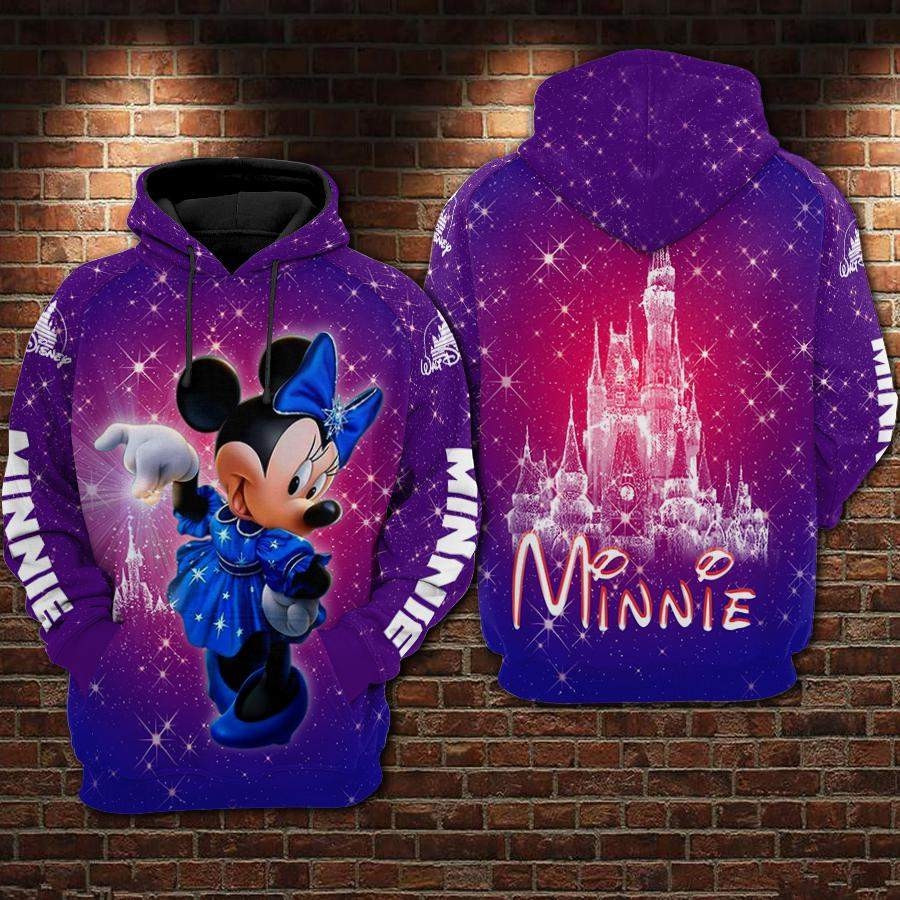 Minnie Mouse Cute Disney Castle 3D All Over Printed Sweatshirt, Hoodie, Zip Hoodie | Fan Apparel For Men, Women