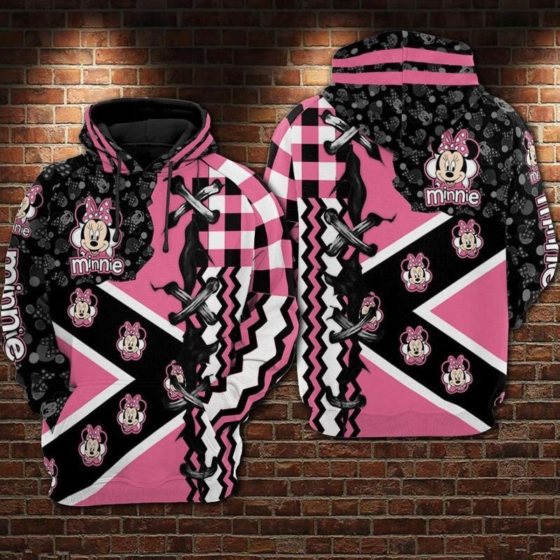 Minnie Mouse Stitches 3D All Over Printed Sweatshirt, Hoodie, Zip Hoodie | Fan Apparel For Men, Women