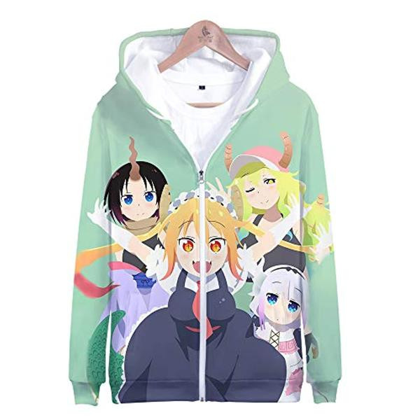 Miss Kobayashi's Dragon Maid 3D All Over Printed Sweatshirt, Hoodie, Zip Hoodie | Fan Apparel For Men, Women