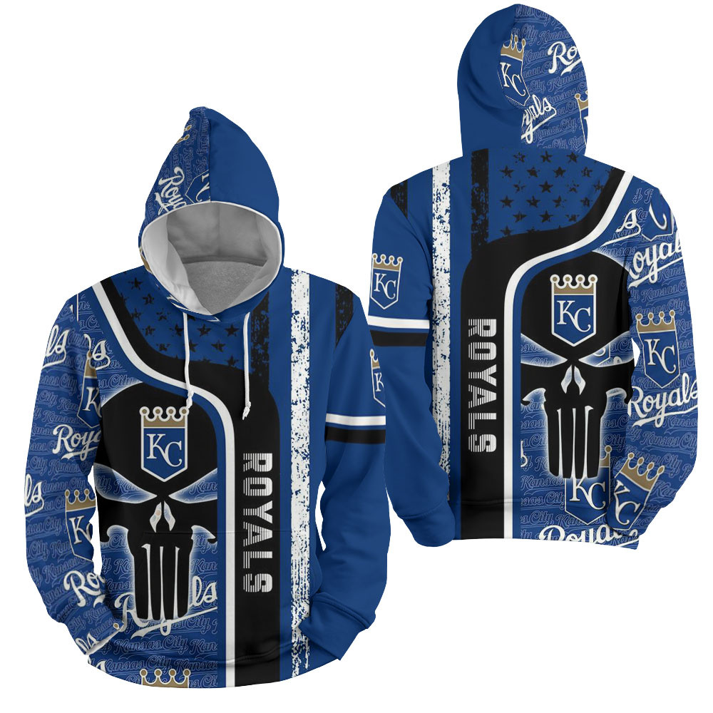 Mlb Kansas City Royals With Skull Pattern 3D All Over Printed Sweatshirt, Hoodie, Zip Hoodie | Mlb Special Edition Fan Gear For Men, Women