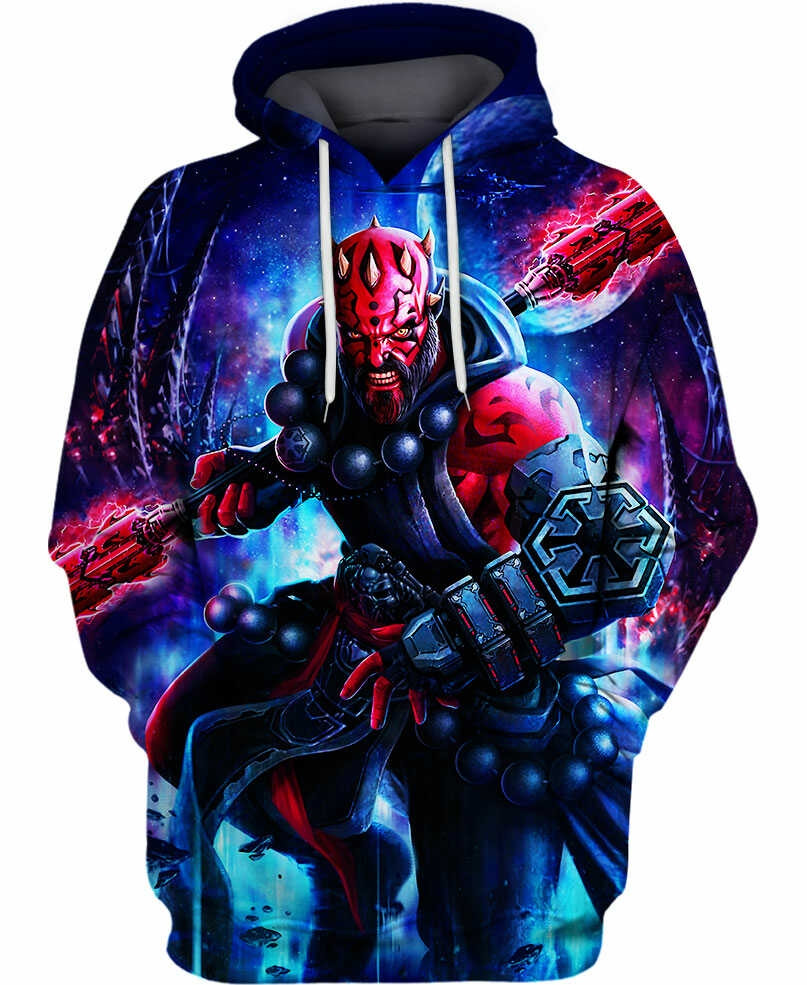 Monk Darth Maul 3D All Over Printed Sweatshirt, Hoodie, Zip Hoodie | Fan Apparel For Men, Women