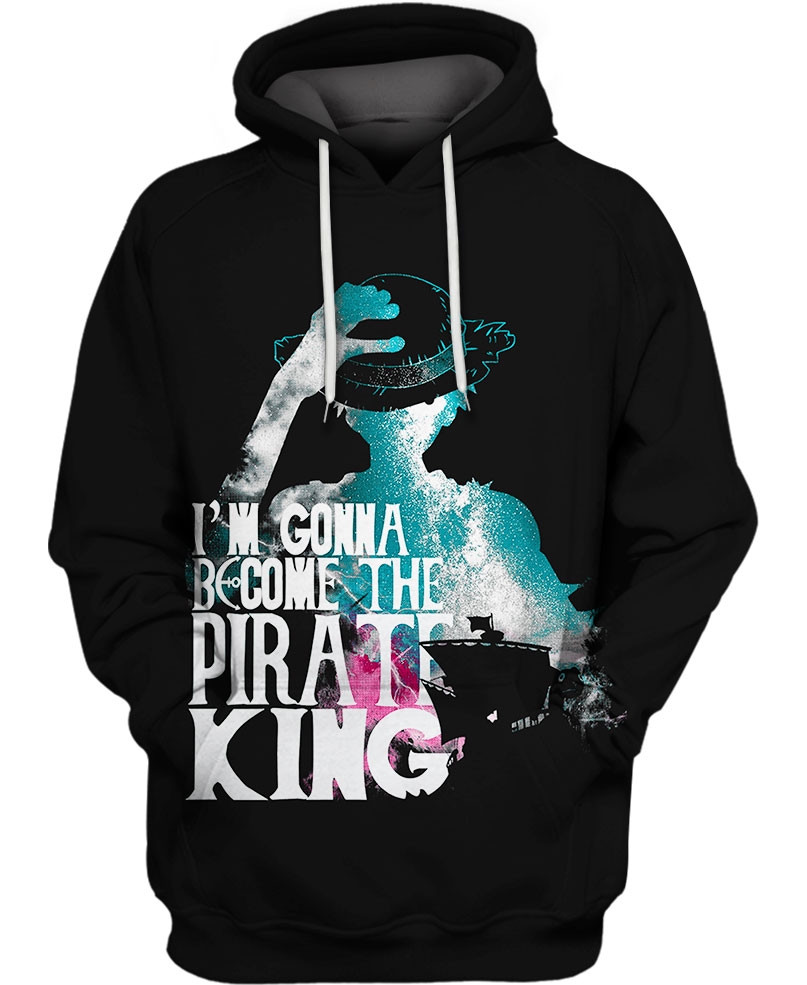 Monkey D. Luffy Pirate King 3D All Over Printed Sweatshirt, Hoodie, Zip Hoodie | Fan Apparel For Men, Women