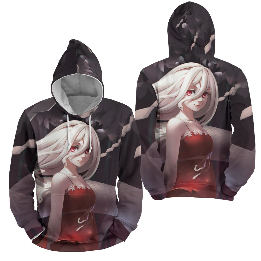 Monogatari Medusa Nadeko, White Snake 3D All Over Printed Sweatshirt, Hoodie, Zip Hoodie | Fan Apparel For Men, Women