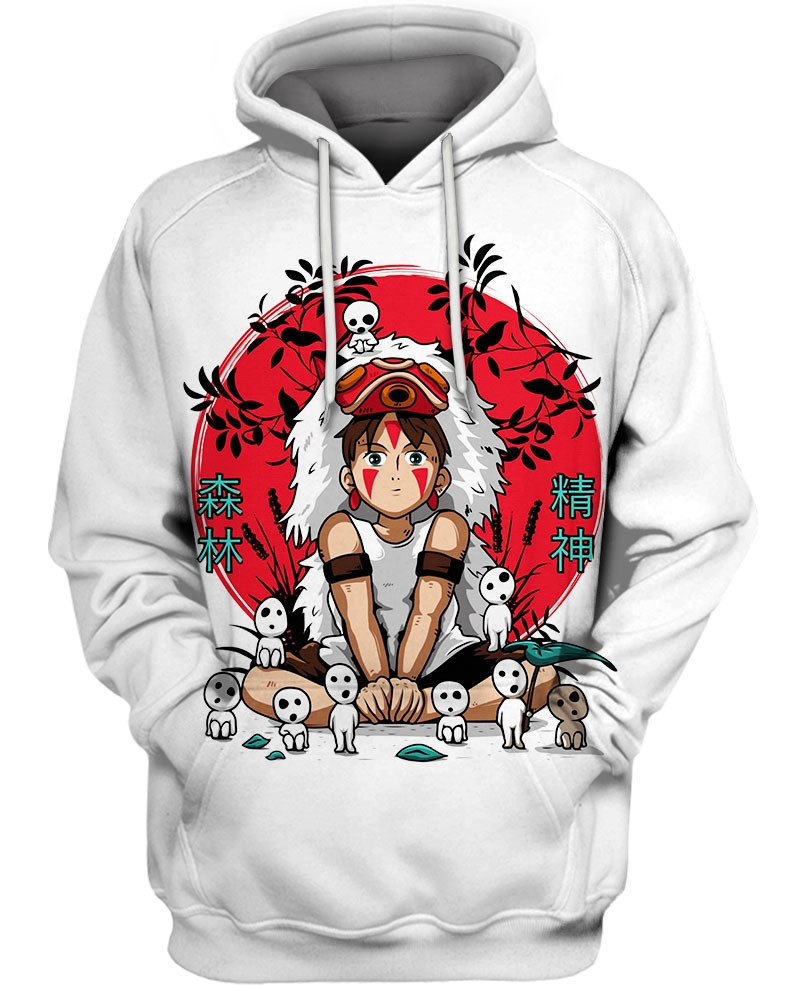 Mononoke Hime 3D All Over Printed Sweatshirt, Hoodie, Zip Hoodie | Fan Apparel For Men, Women