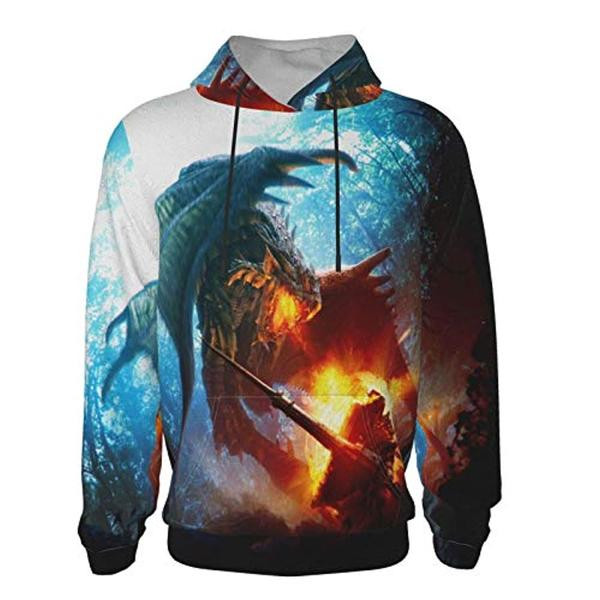 Monster Hunter World 3D All Over Printed Sweatshirt, Hoodie, Zip Hoodie | Fan Apparel For Men, Women