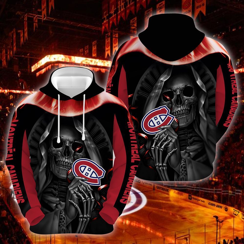 Montreal Canadiens Skull 3D All Over Printed Sweatshirt, Hoodie, Zip Hoodie | Nhl Special Edition Fan Gear For Men, Women