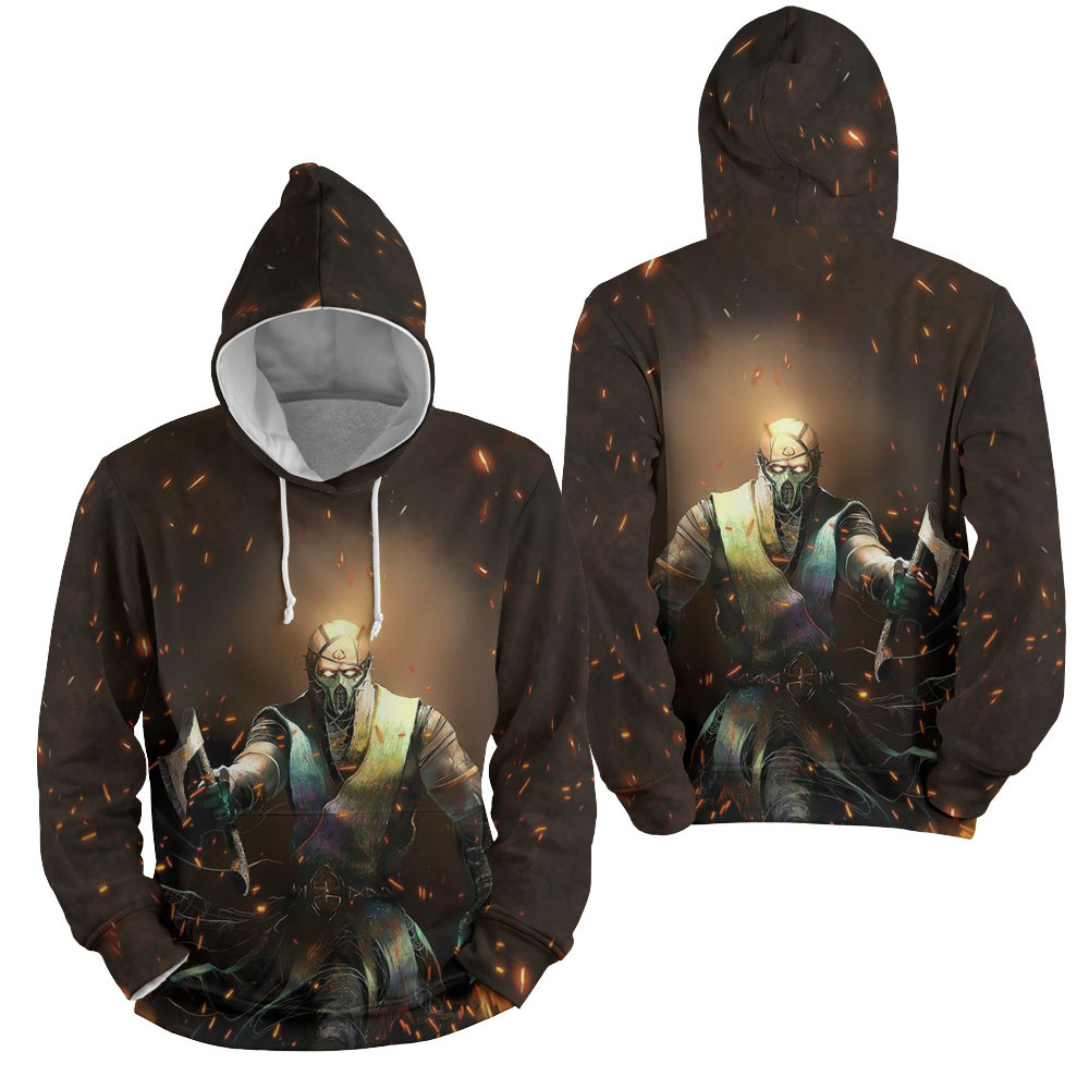 Mortal Kombat Holding The Ax 3D All Over Printed Sweatshirt, Hoodie, Zip Hoodie | Fan Apparel For Men, Women