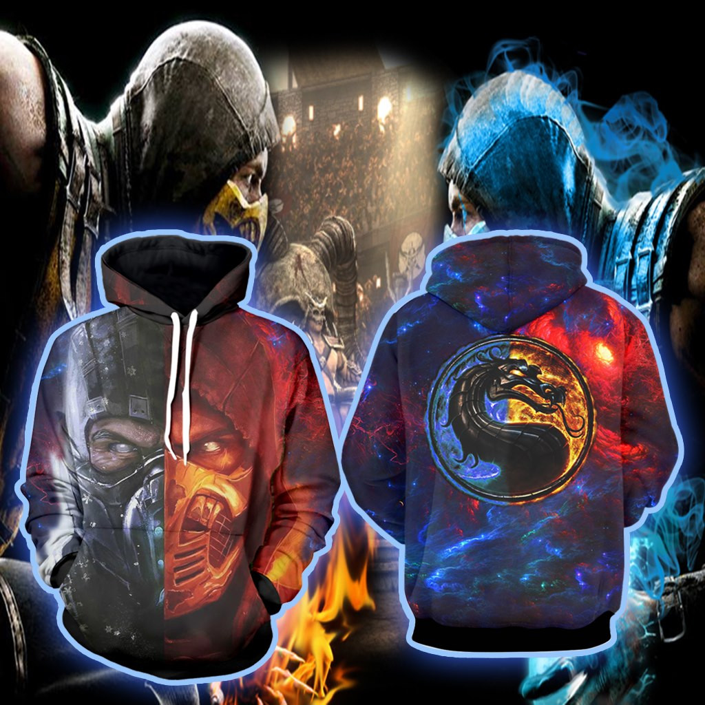 Mortal Kombat Subzero And Scorpion 3D All Over Printed Sweatshirt, Hoodie, Zip Hoodie | Fan Apparel For Men, Women