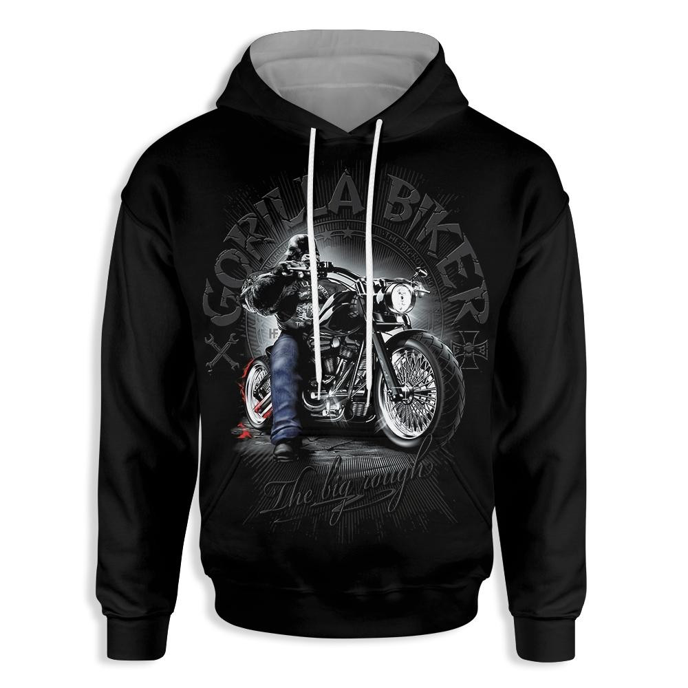 Motorcycle Gorilla Biker 3D All Over Printed Sweatshirt, Hoodie, Zip Hoodie | Fan Apparel For Men, Women