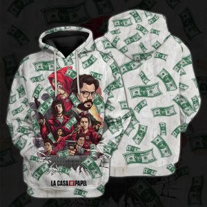 Movies The Heist La Casa De Papel 3D All Over Printed Sweatshirt, Hoodie, Zip Hoodie | Fan Apparel For Men, Women