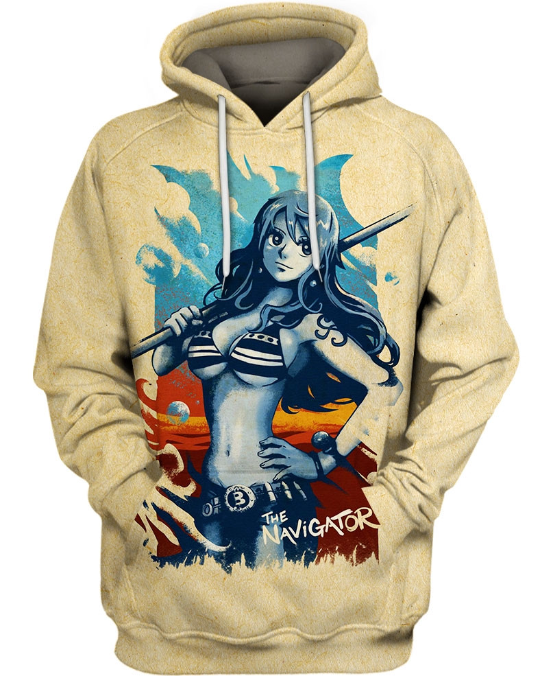 Nami The Navigator 3D All Over Printed Sweatshirt, Hoodie, Zip Hoodie | Fan Apparel For Men, Women