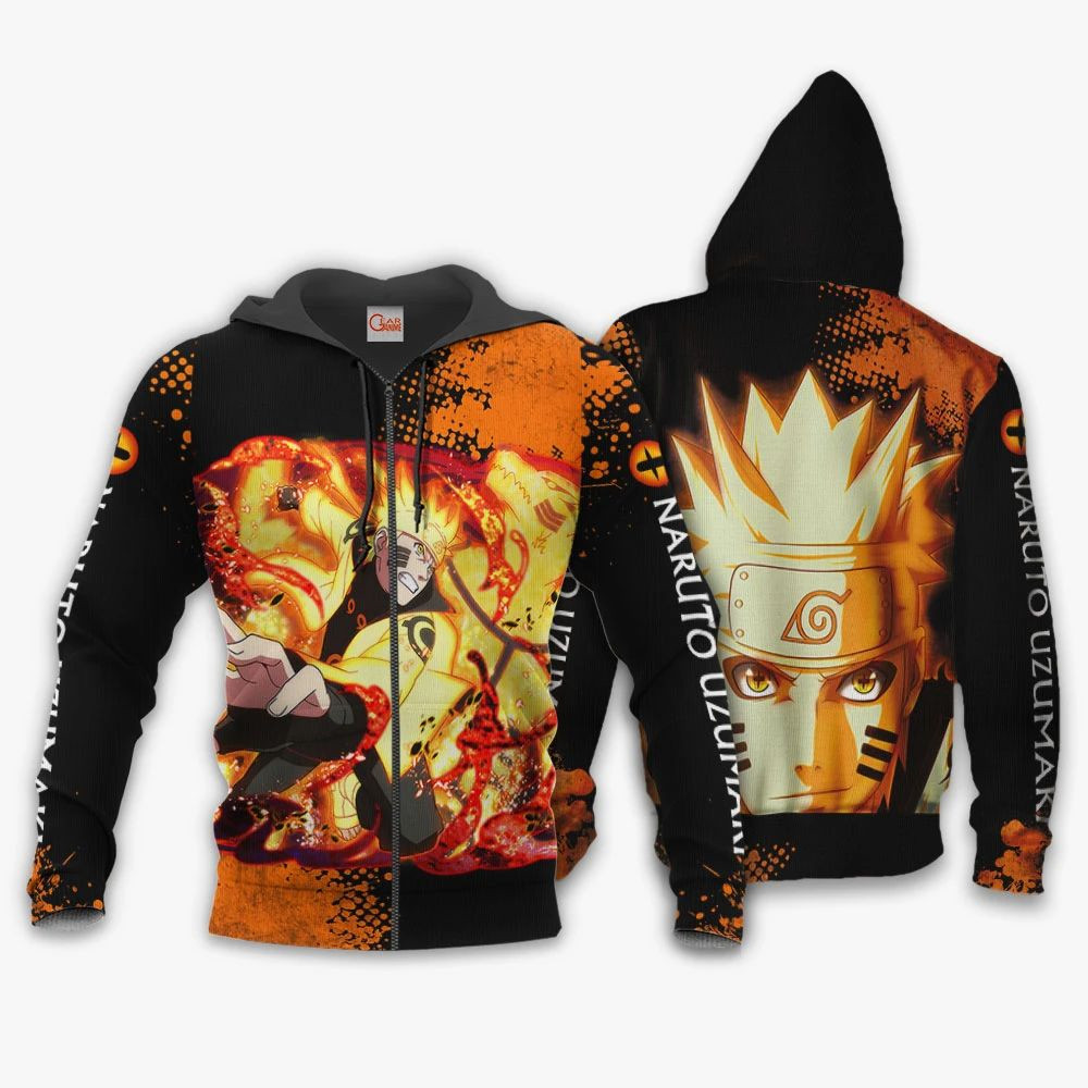 Naruto Kurama Naruto Anime Hoodie 3D All Over Printed Sweatshirt, Hoodie, Zip Hoodie | Fan Apparel For Men, Women