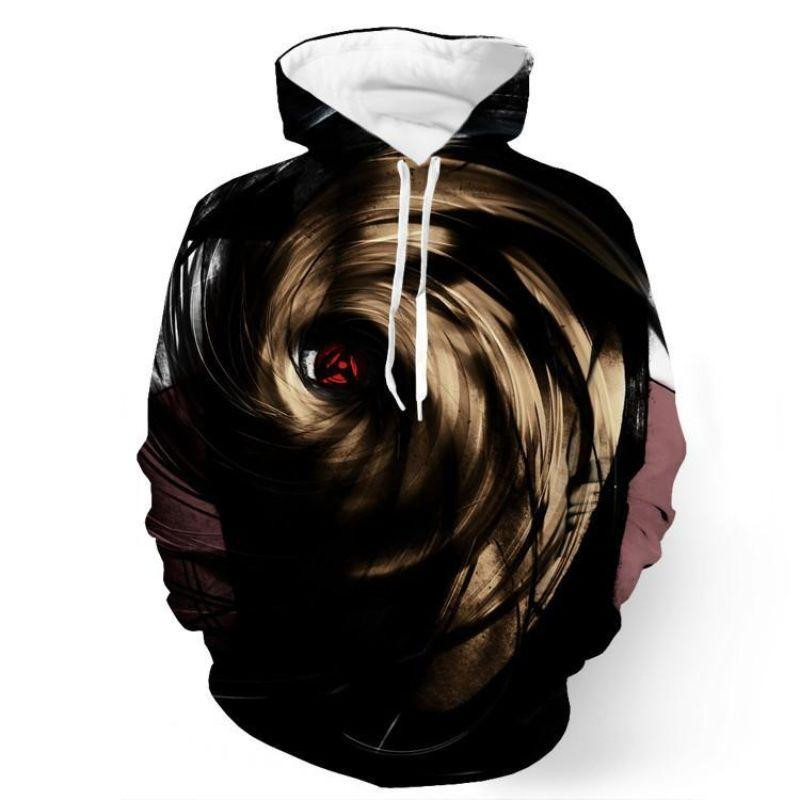 Naruto Madara Obito Mask Sharingan 3D All Over Printed Sweatshirt, Hoodie, Zip Hoodie | Fan Apparel For Men, Women
