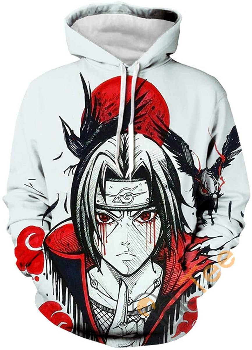 Naruto Print Pullover With Front Pocket 3D All Over Printed Sweatshirt, Hoodie, Zip Hoodie | Fan Apparel For Men, Women