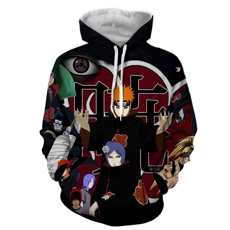Naruto Team Akatsuki 3D All Over Printed Sweatshirt, Hoodie, Zip Hoodie | Fan Apparel For Men, Women
