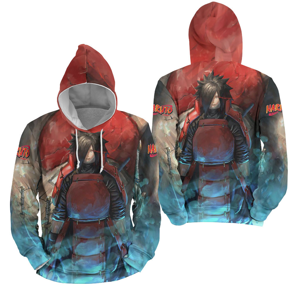 Naruto Uchiha Madara Among Swords Artwork 3D All Over Printed Sweatshirt, Hoodie, Zip Hoodie | Fan Apparel For Men, Women