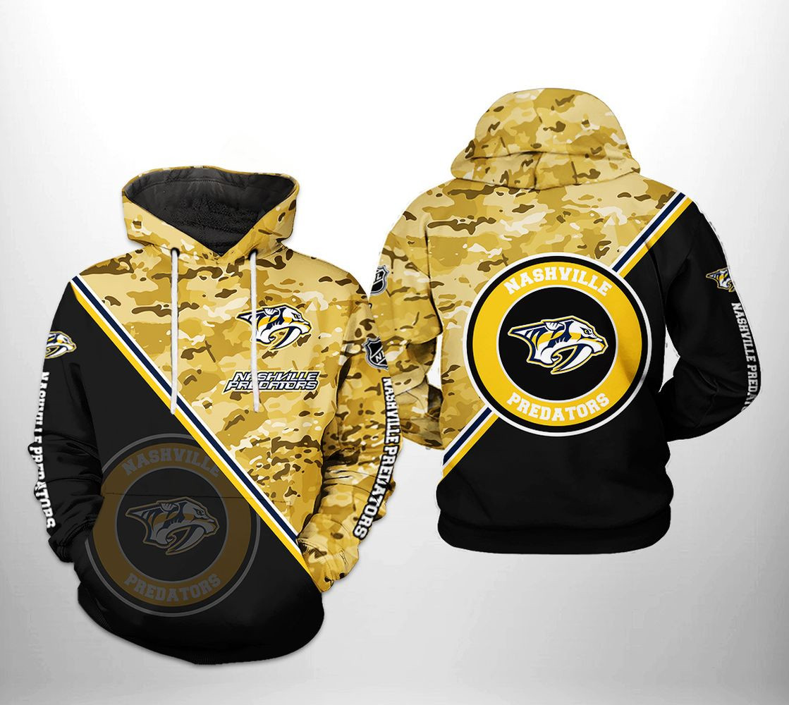 Nashville Predators Camo Team 3D All Over Printed Sweatshirt, Hoodie, Zip Hoodie | Nhl Fan Gear For Men, Women
