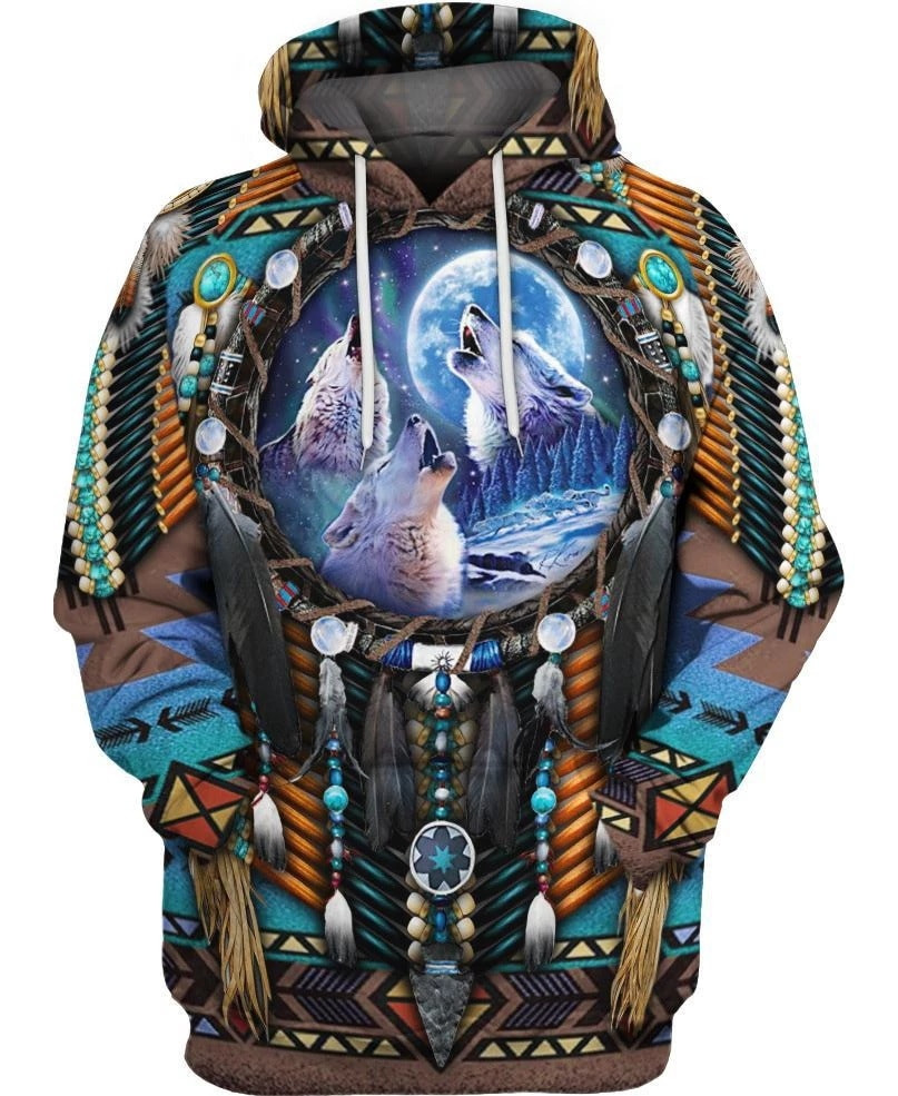 Native American 3D All Over Printed Sweatshirt, Hoodie, Zip Hoodie | Fan Apparel For Men, Women