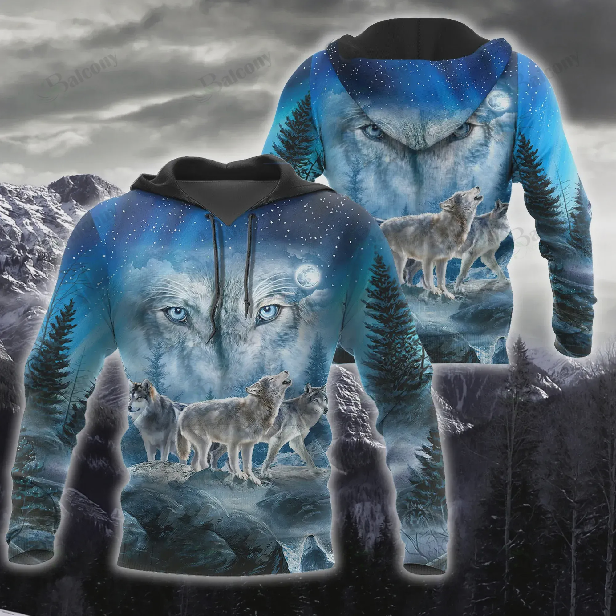 Native Wolf 3D All Over Printed Sweatshirt, Hoodie, Zip Hoodie | Fan Apparel For Men, Women