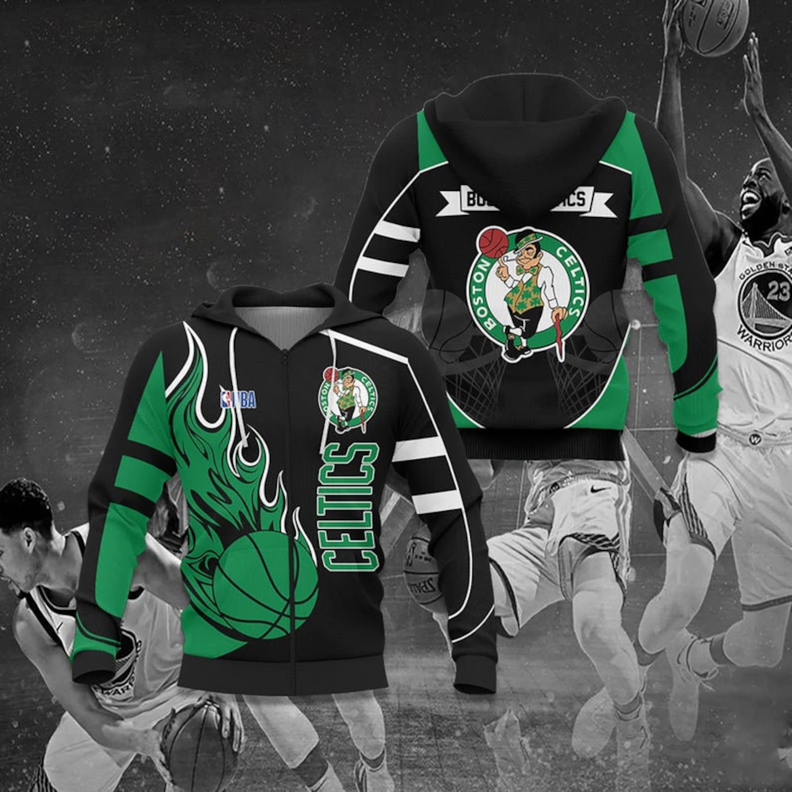 Nba Boston Celtics Hoodie 3D All Over Printed Sweatshirt, Hoodie, Zip Hoodie | Nba Fan Gear For Men, Women