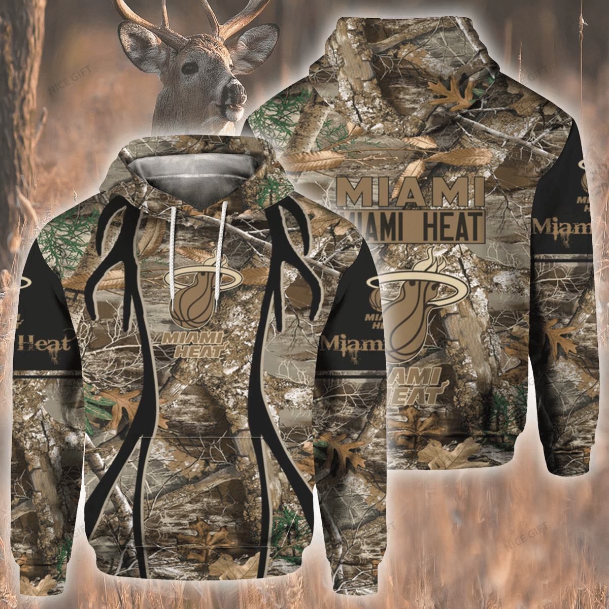 Nba Miami Heat Hunting 3D All Over Printed Sweatshirt, Hoodie, Zip Hoodie | Nba Fan Gear For Men, Women