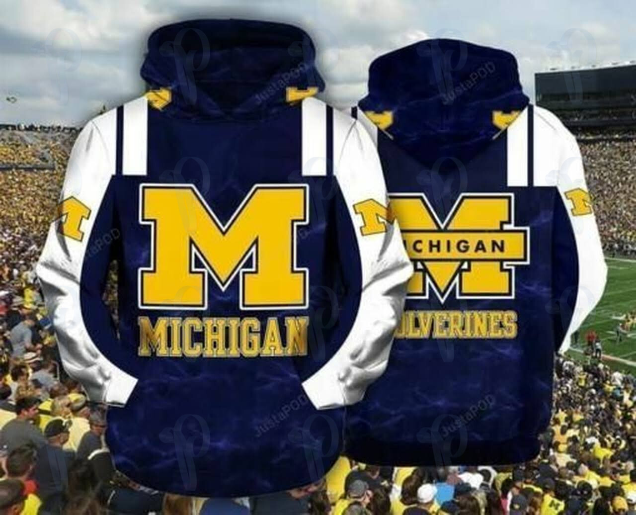 Ncaa Michigan Wolverines 3D All Over Printed Sweatshirt, Hoodie, Zip Hoodie | Ncaa Fan Gear For Men, Women
