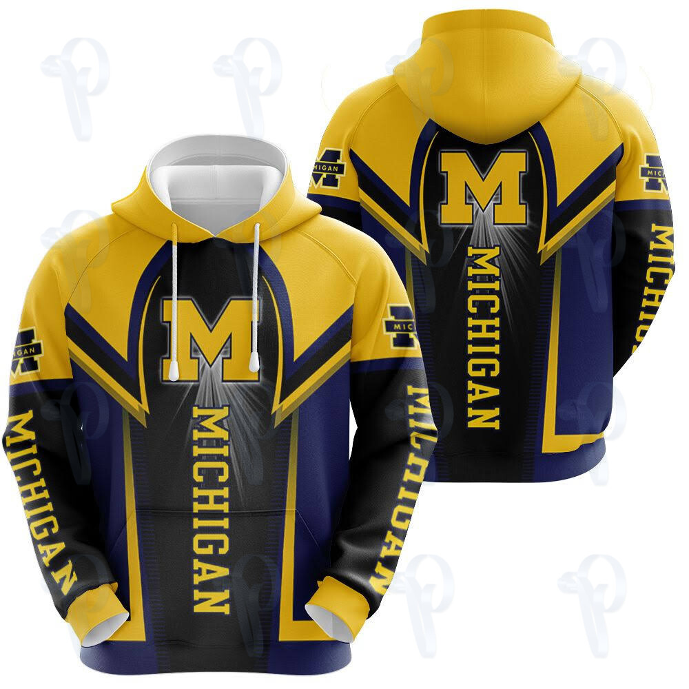 Ncaa Michigan Wolverines 3D All Over Printed Sweatshirt, Hoodie, Zip Hoodie | Ncaa Fan Gear For Men, Women