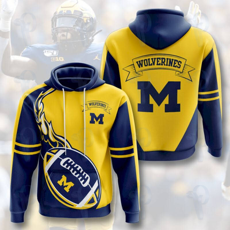 Ncaa Michigan Wolverines 3D All Over Printed Sweatshirt, Hoodie, Zip Hoodie | Ncaa Fan Gear For Men, Women