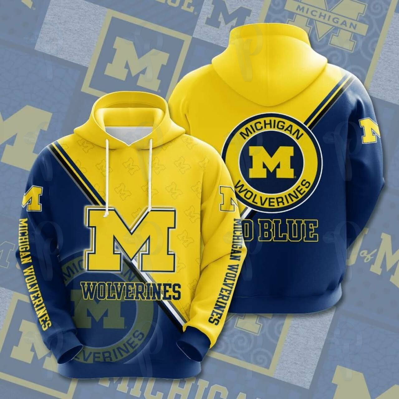 Ncaa Michigan Wolverines 3D All Over Printed Sweatshirt, Hoodie, Zip Hoodie | Ncaa Fan Gear For Men, Women