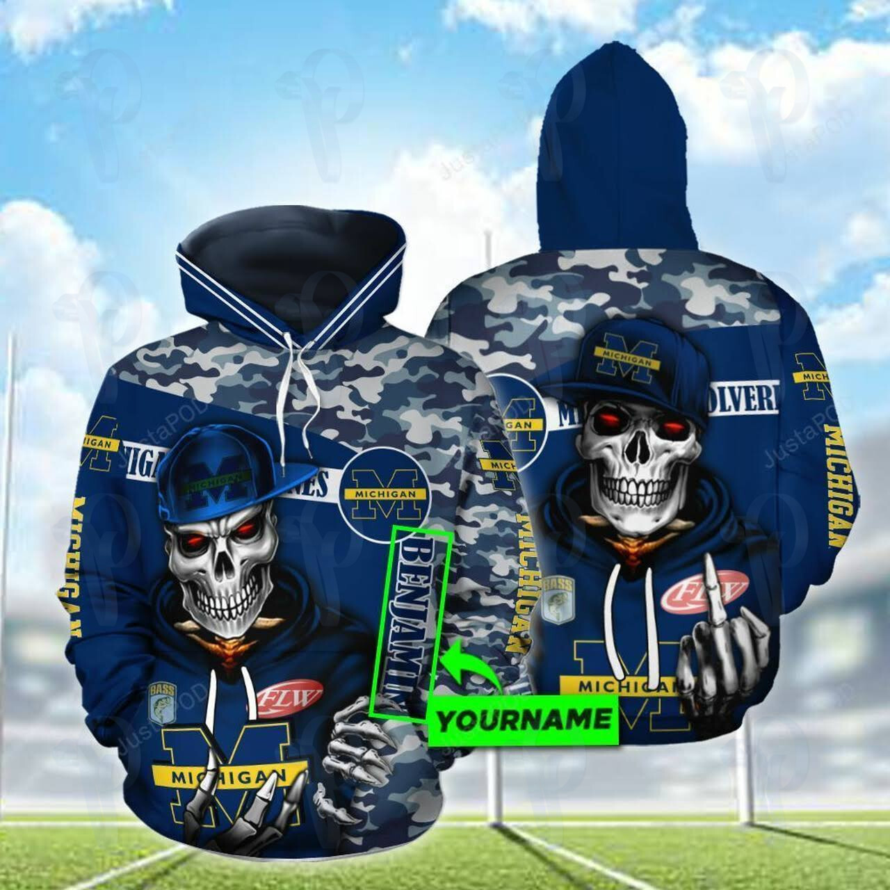 Ncaa Michigan Wolverines Personalized Custom Name 3D All Over Printed Sweatshirt, Hoodie, Zip Hoodie | Ncaa Fan Gear For Men, Women