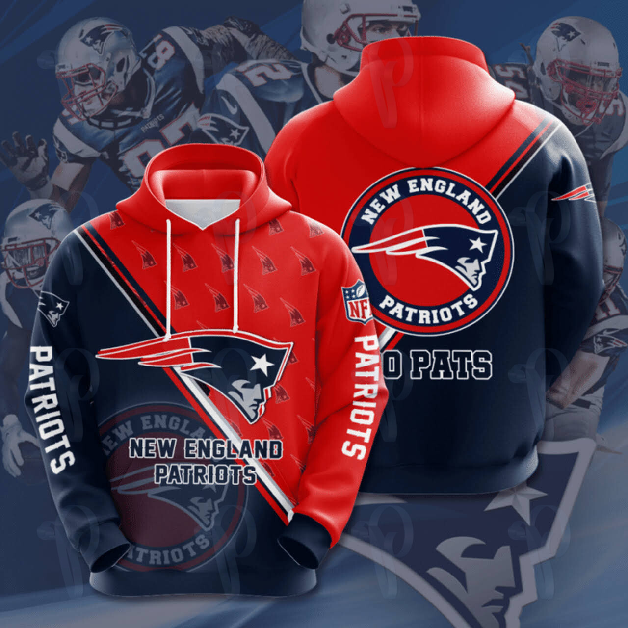 New England Patriots Nfl 3D All Over Printed Sweatshirt, Hoodie, Zip Hoodie | Nfl Fan Gear For Men, Women