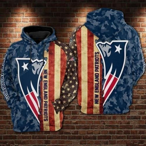 New England Patriots Nfl Fan American Flag 3D All Over Printed Sweatshirt, Hoodie, Zip Hoodie | Nfl Fan Gear For Men, Women