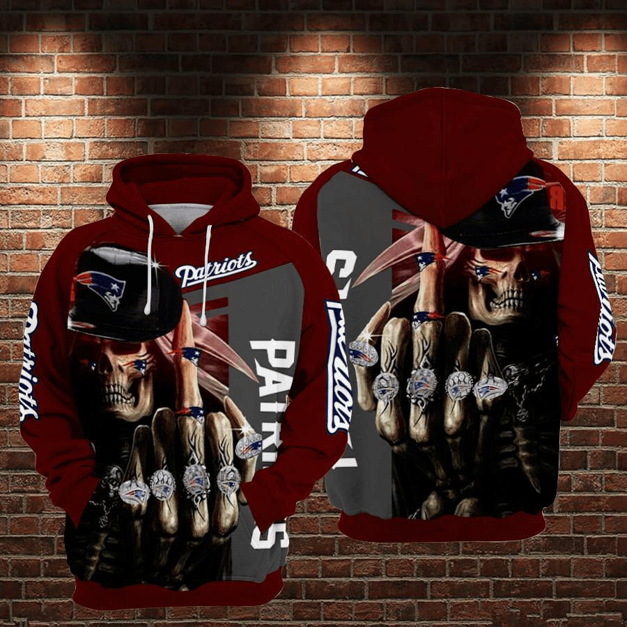 New England Patriots Skull 3D All Over Printed Sweatshirt, Hoodie, Zip Hoodie | Nfl Special Edition Fan Gear For Men, Women