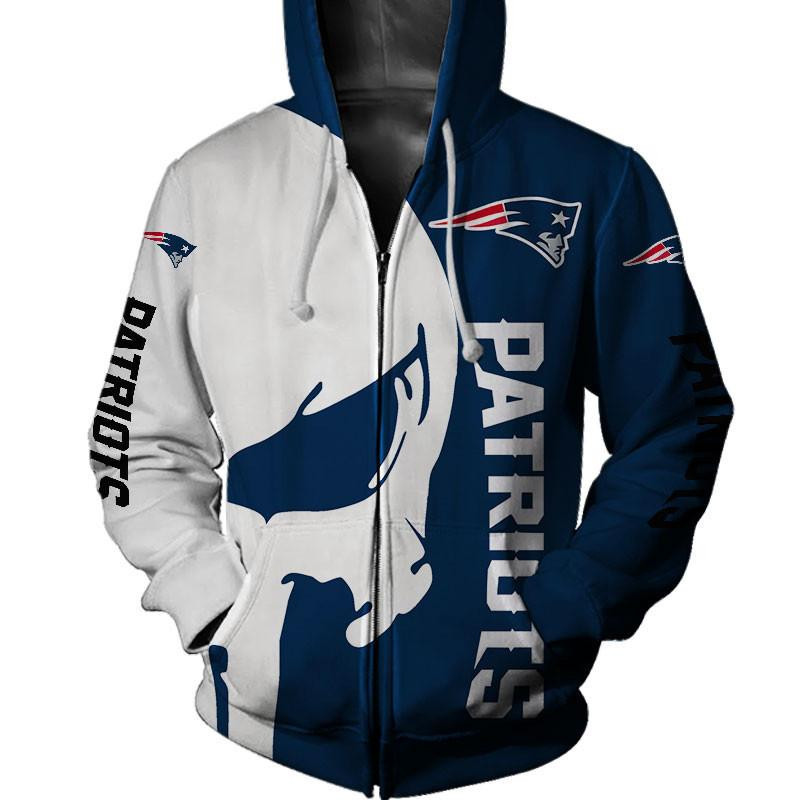 New England Patriots Skull 3D All Over Printed Sweatshirt, Hoodie, Zip Hoodie | Nfl Special Edition Fan Gear For Men, Women
