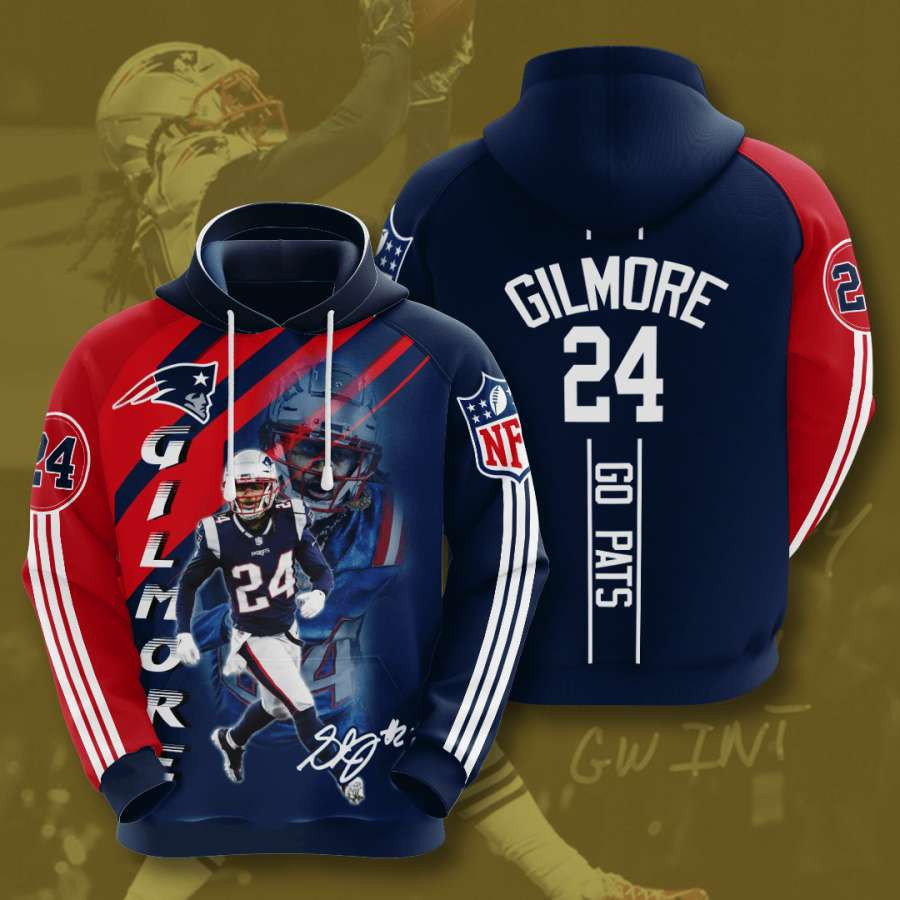 New England Patriots Stephon Gilmore Go Pats 3D All Over Printed Sweatshirt, Hoodie, Zip Hoodie | Nfl Fan Gear For Men, Women