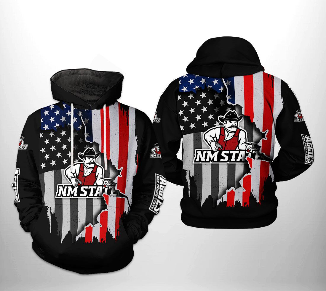 New Mexico State Aggies Ncaa Us Flag 3D All Over Printed Sweatshirt, Hoodie, Zip Hoodie | Ncaa Fan Gear For Men, Women