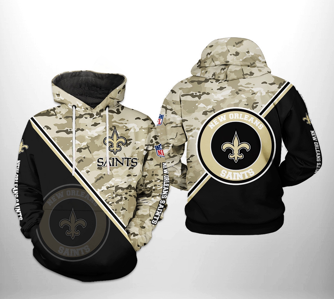 New Orleans Saints Nfl Camo Team 3D All Over Printed Sweatshirt, Hoodie, Zip Hoodie | Nfl Fan Gear For Men, Women