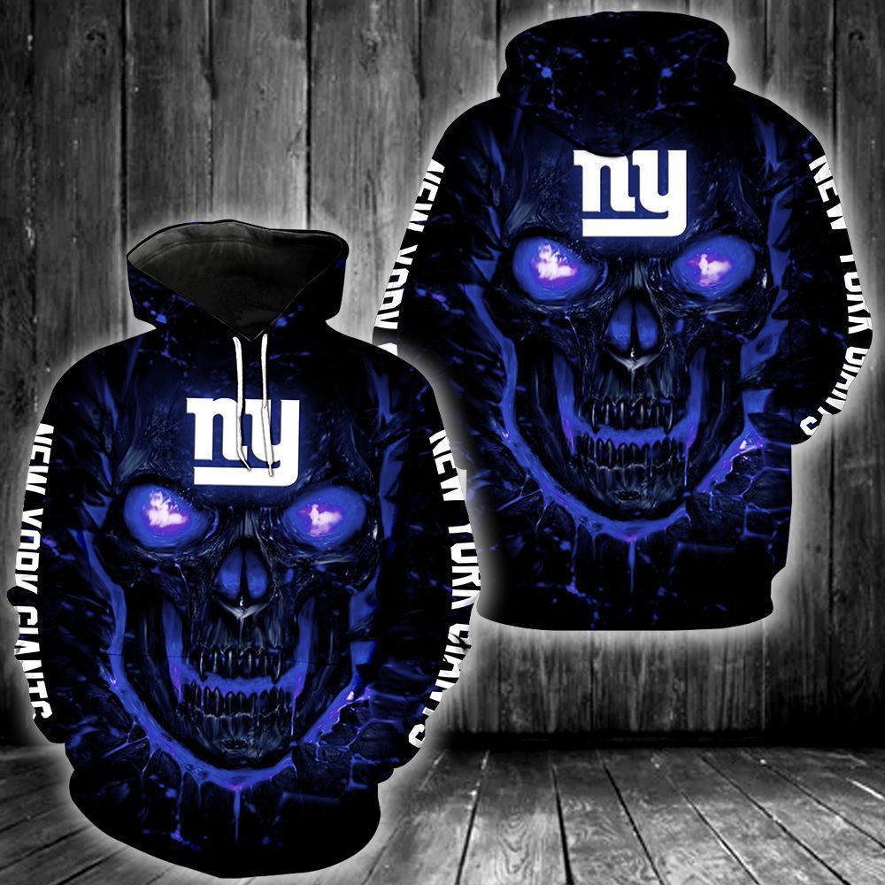 New York Giants Skull 3D All Over Printed Sweatshirt, Hoodie, Zip Hoodie | Nfl Special Edition Fan Gear For Men, Women