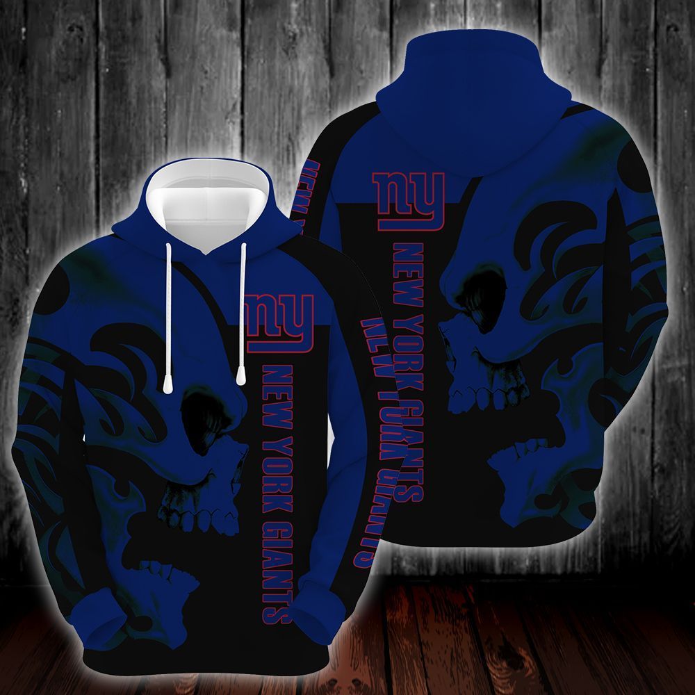 New York Giants Skull 3D All Over Printed Sweatshirt, Hoodie, Zip Hoodie | Nfl Special Edition Fan Gear For Men, Women